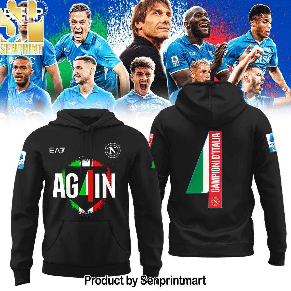 SSC NAPOLI CAMPIONE D’ITALIA 2025 Hoodie – Sports Fan Outfit 1905