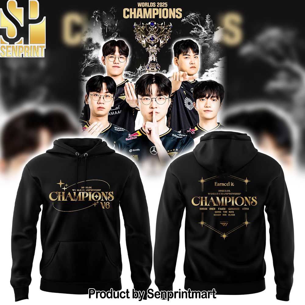 T1 World Champions V6 2025 Unisex Shirt – Sports Fan Outfit 3341