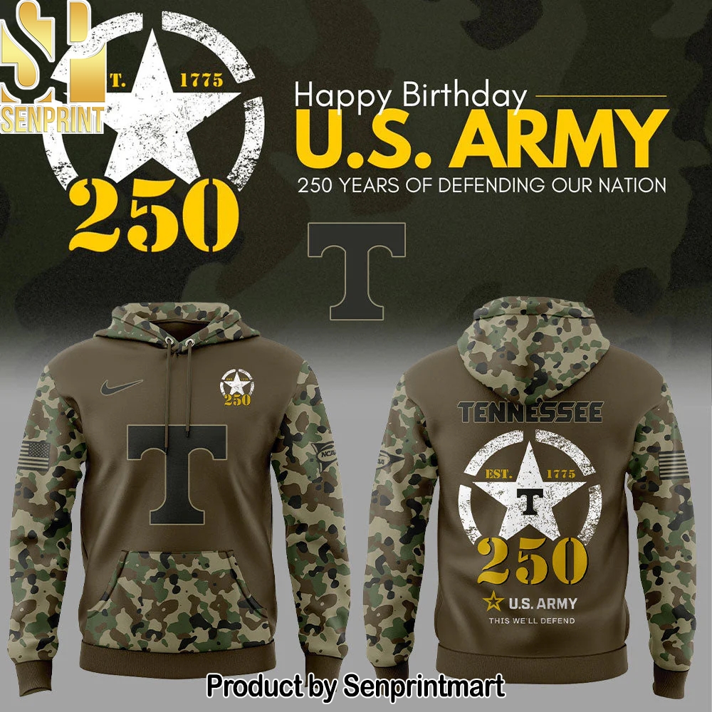 Tennessee Football U.S. Army’s 250th Celebration Hoodie – Sports Fan Outfit 2379
