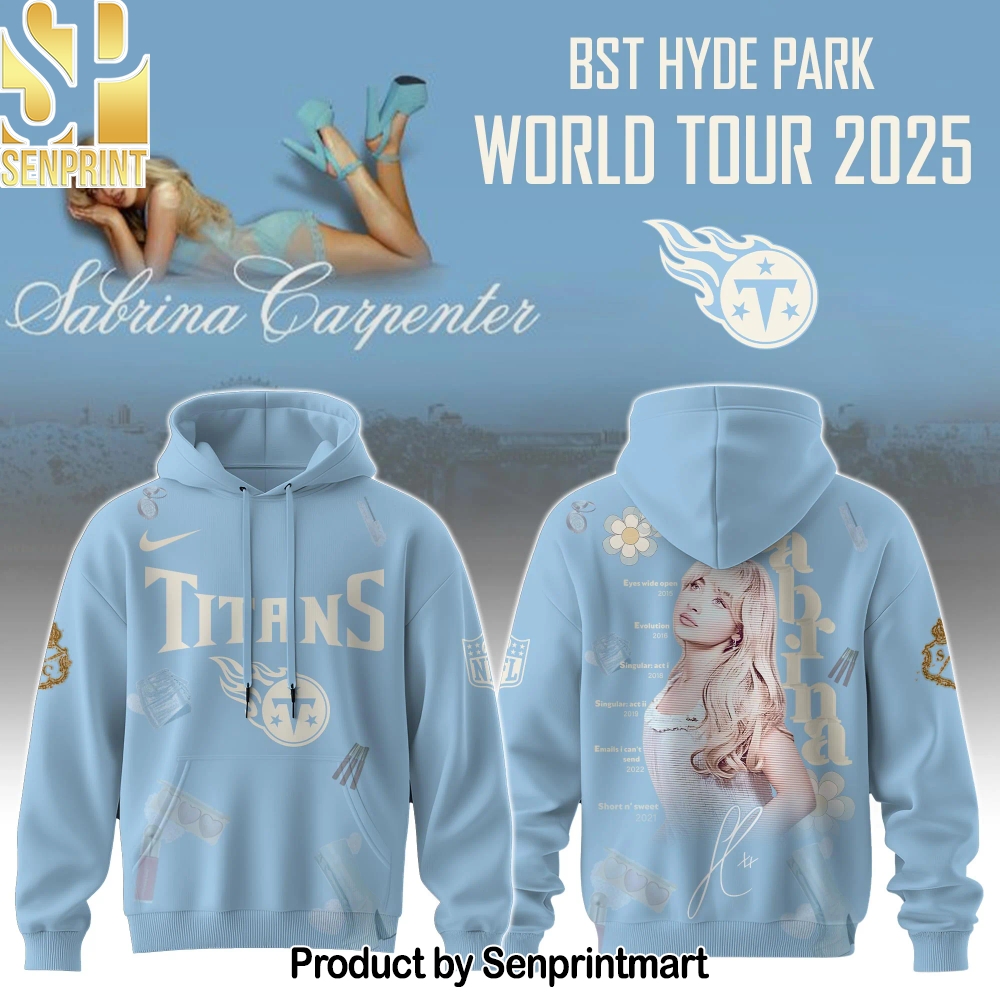 Tennessee Titans x Sabrina Carpenter _Short n’ Sweet Tour_ Full Printing Shirt – Sports Fan Outfit 4189