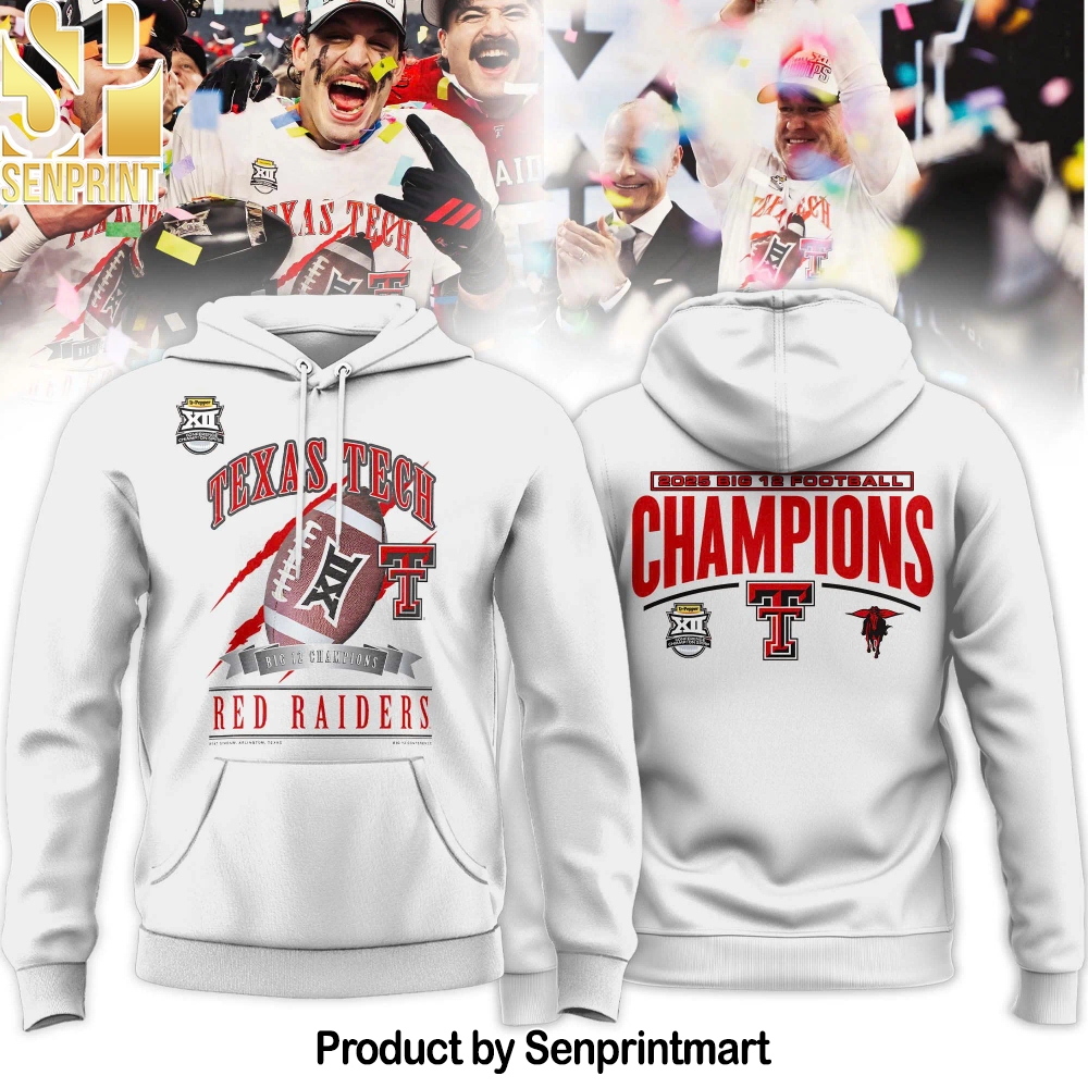 Texas Tech Red Raiders 2025 CHAMPIONS Big12 Football Unisex Shirt – Sports Fan Outfit 3018