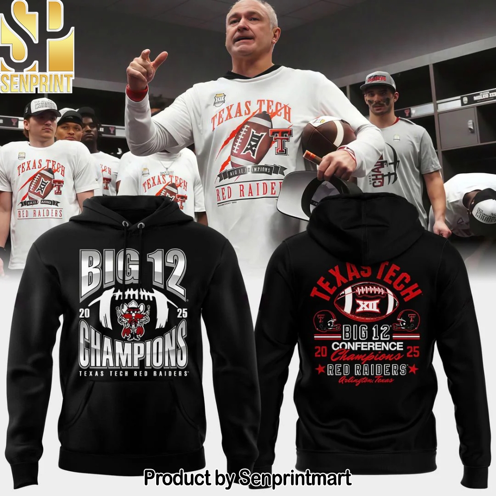 Texas Tech Red Raiders 2025 CHAMPIONS Big12 Football Unisex Shirt – Sports Fan Outfit 3019