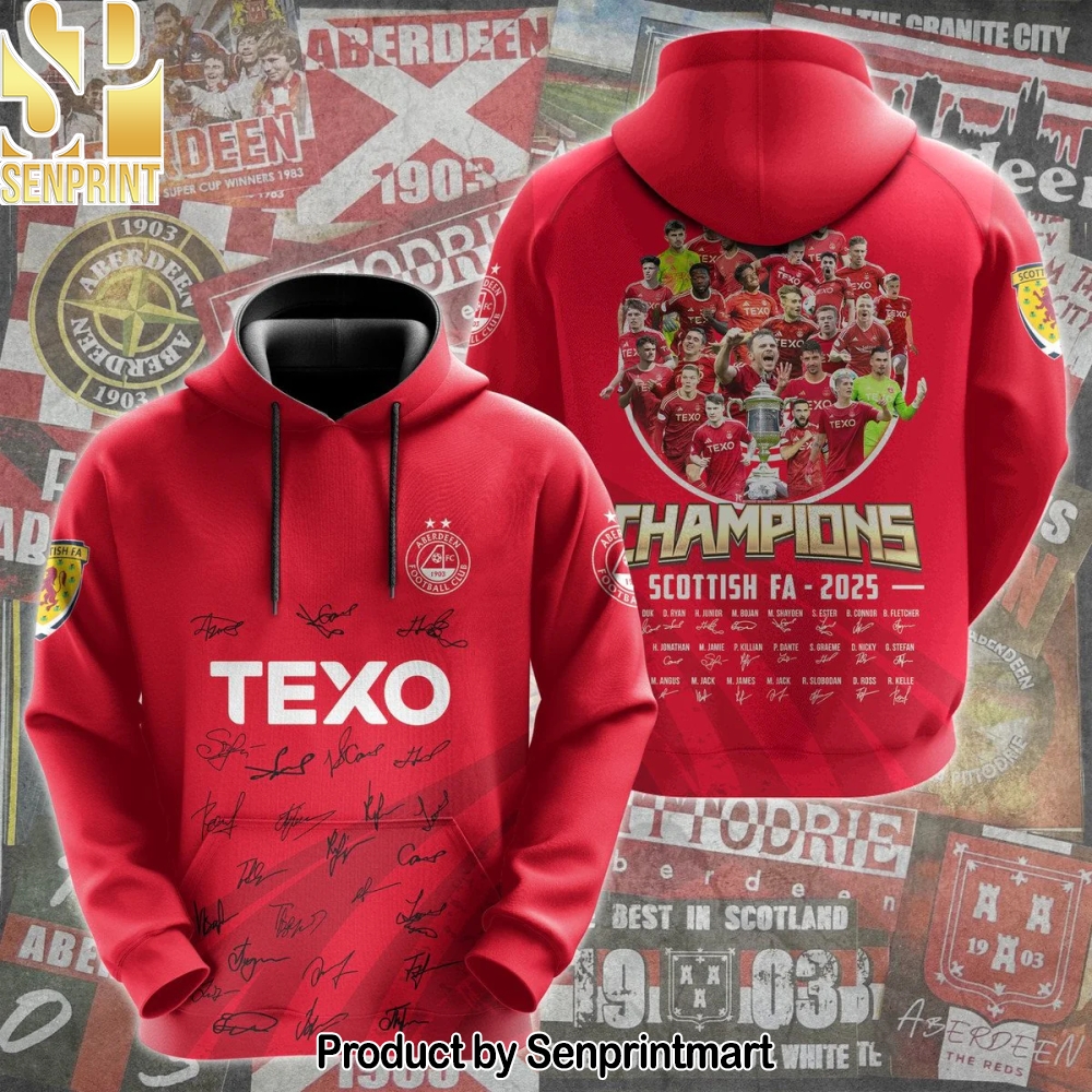 The Champions of Scotland – Aberdeen 2025 Hoodie – Sports Fan Outfit 1794
