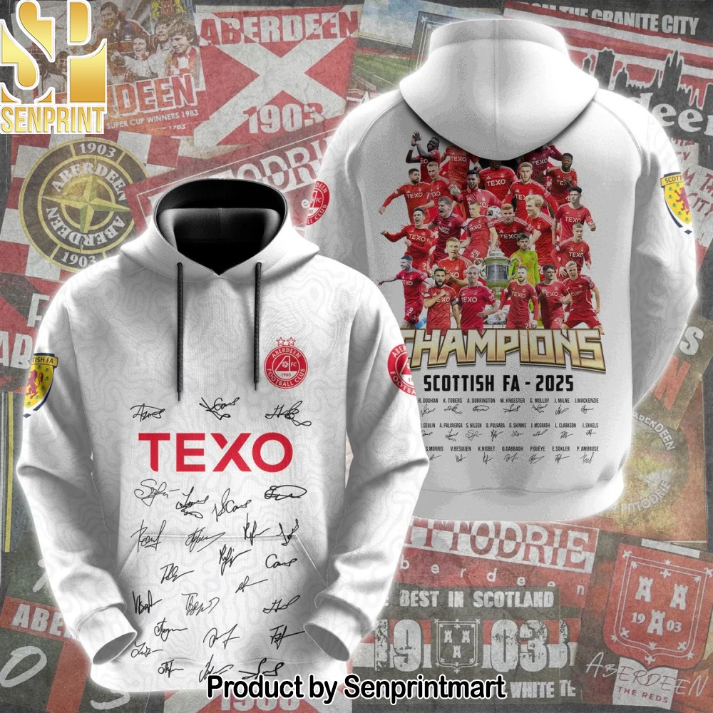 The Champions of Scotland – Aberdeen 2025 Hoodie – Sports Fan Outfit 2387