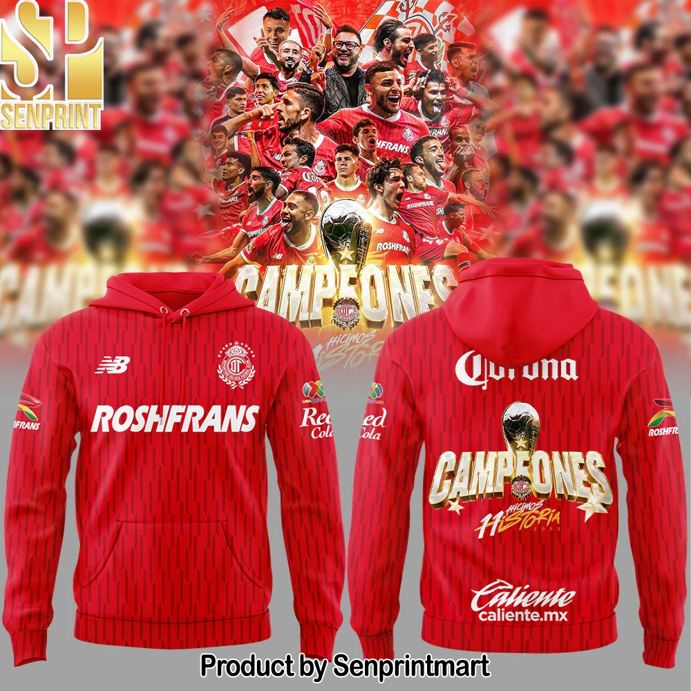 Toluca Campeones 2025 Liga MX Hoodie – Sports Fan Outfit 1746