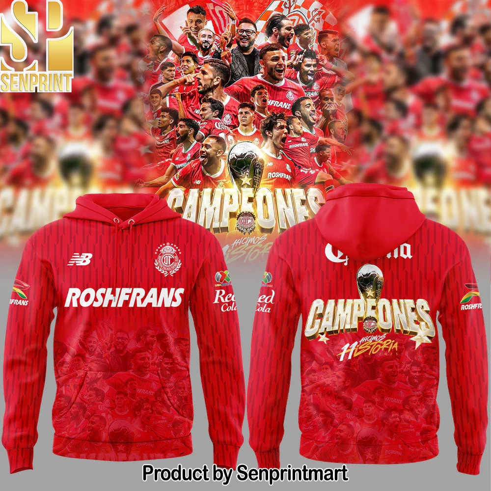 Toluca Campeones 2025 Liga MX Hoodie – Sports Fan Outfit 2537