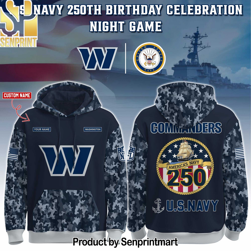 Washington Commanders Navy 250th Birthday For Fans Shirt – Sports Fan Outfit 2240