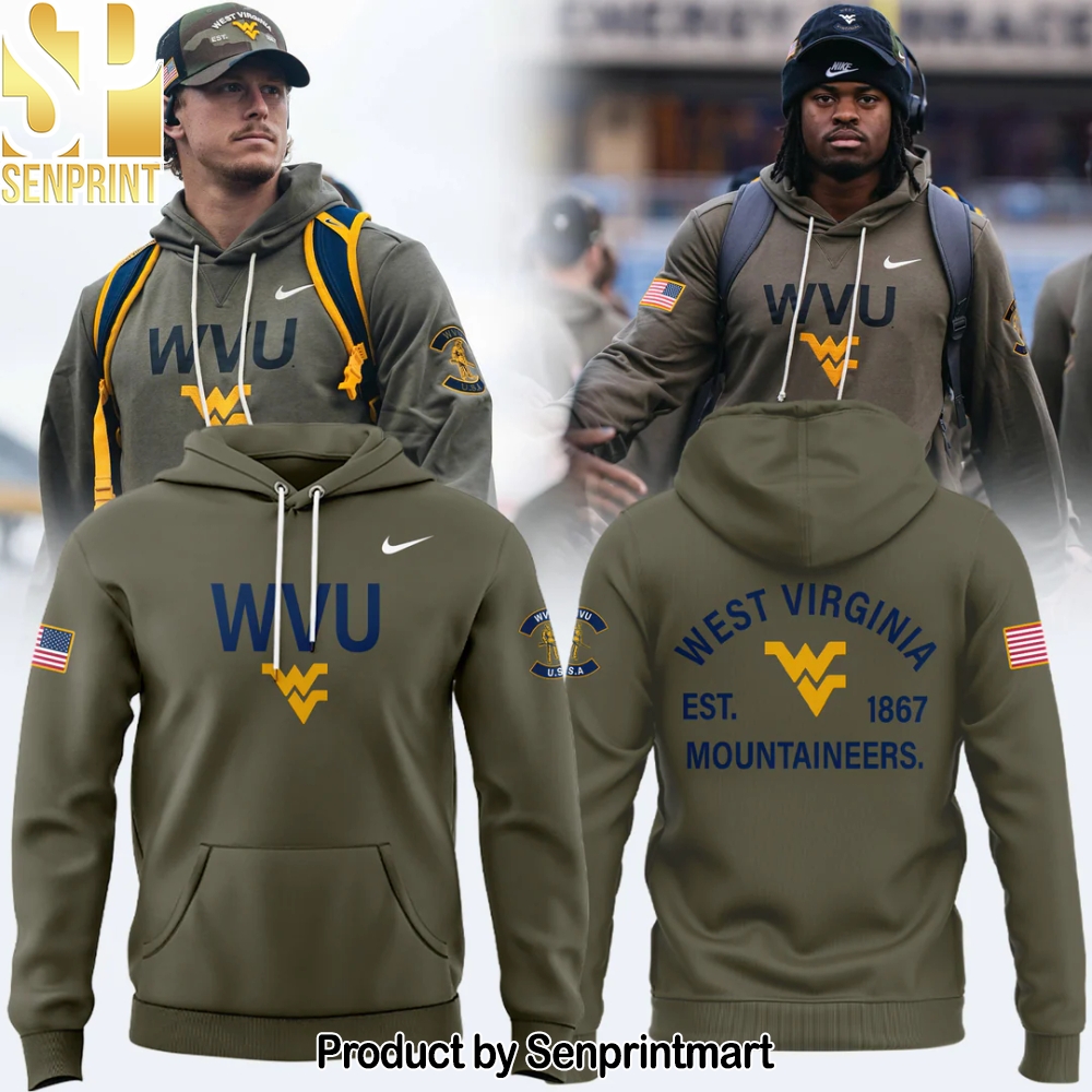 West Virginia Football 2025 Military Appreciation Hoodie – Sports Fan Outfit 1274