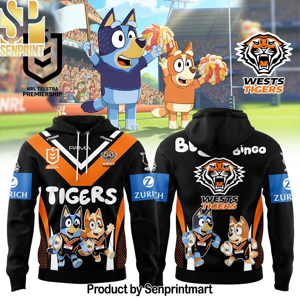 Wests Tigers Bluey and Bingo Hoodie – Sports Fan Outfit 2261