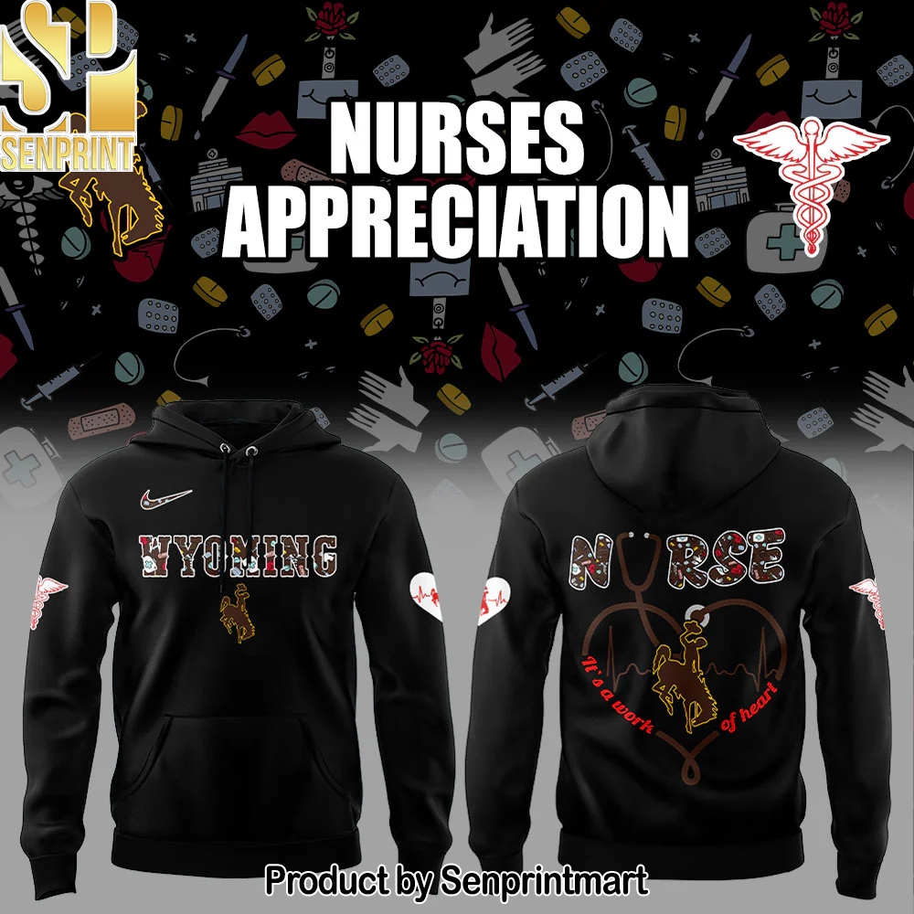 Wyoming Cowboy Nurses Appreciation 2025 Combo Black Hoodie – Sports Fan Outfit 2641
