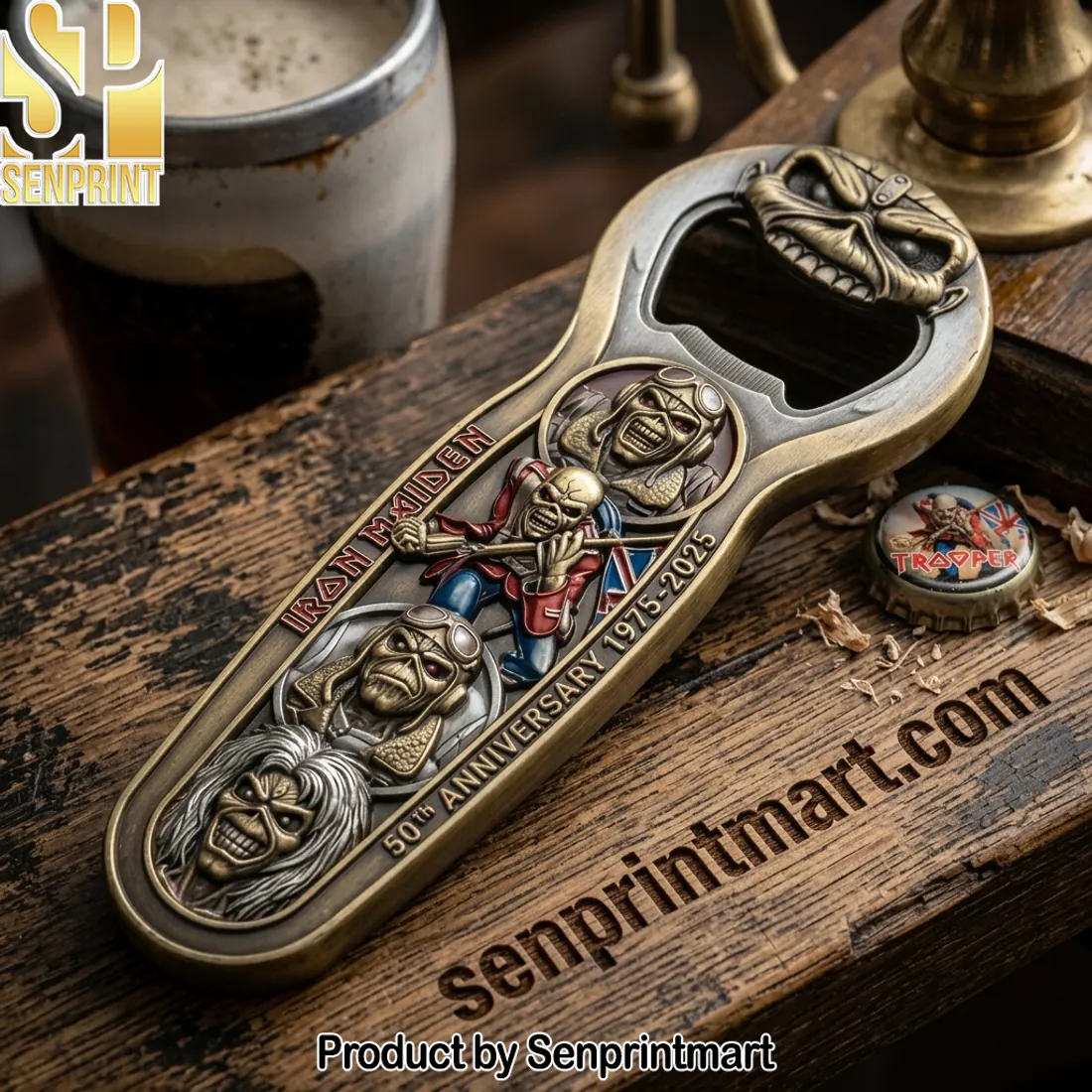 Iron Maiden 50th Anniversary 1975-2025 Premium 3D Eddie Bottle Opener