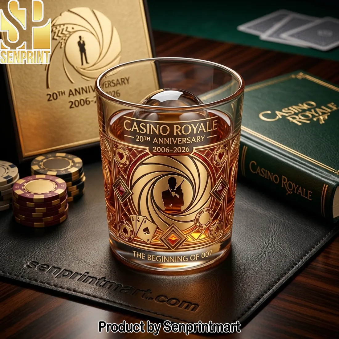 James Bond Casino Royale 20th Anniversary 2006-2026 Premium Whiskey Glass