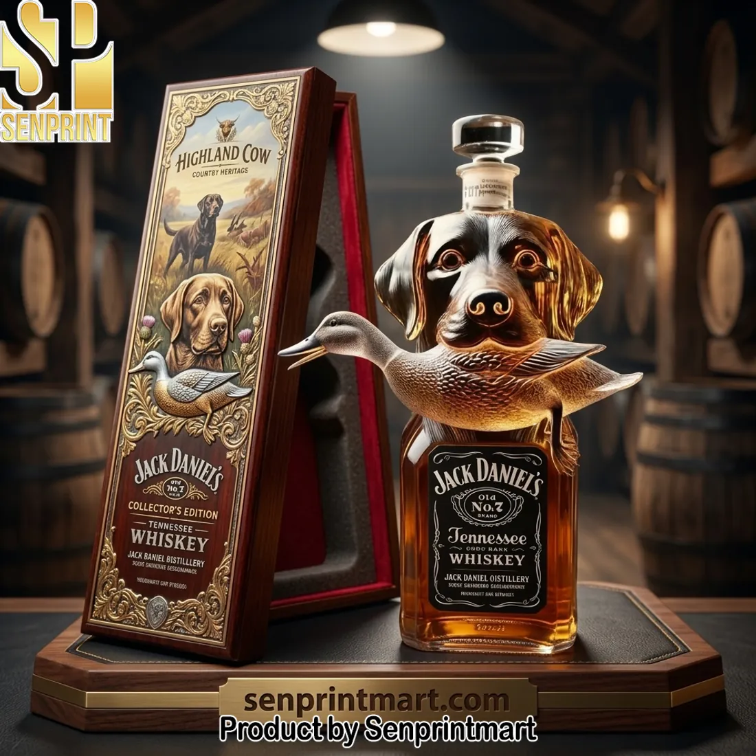Jack Daniel's Highland Cow Country Heritage Collector's Edition Whiskey Decanter