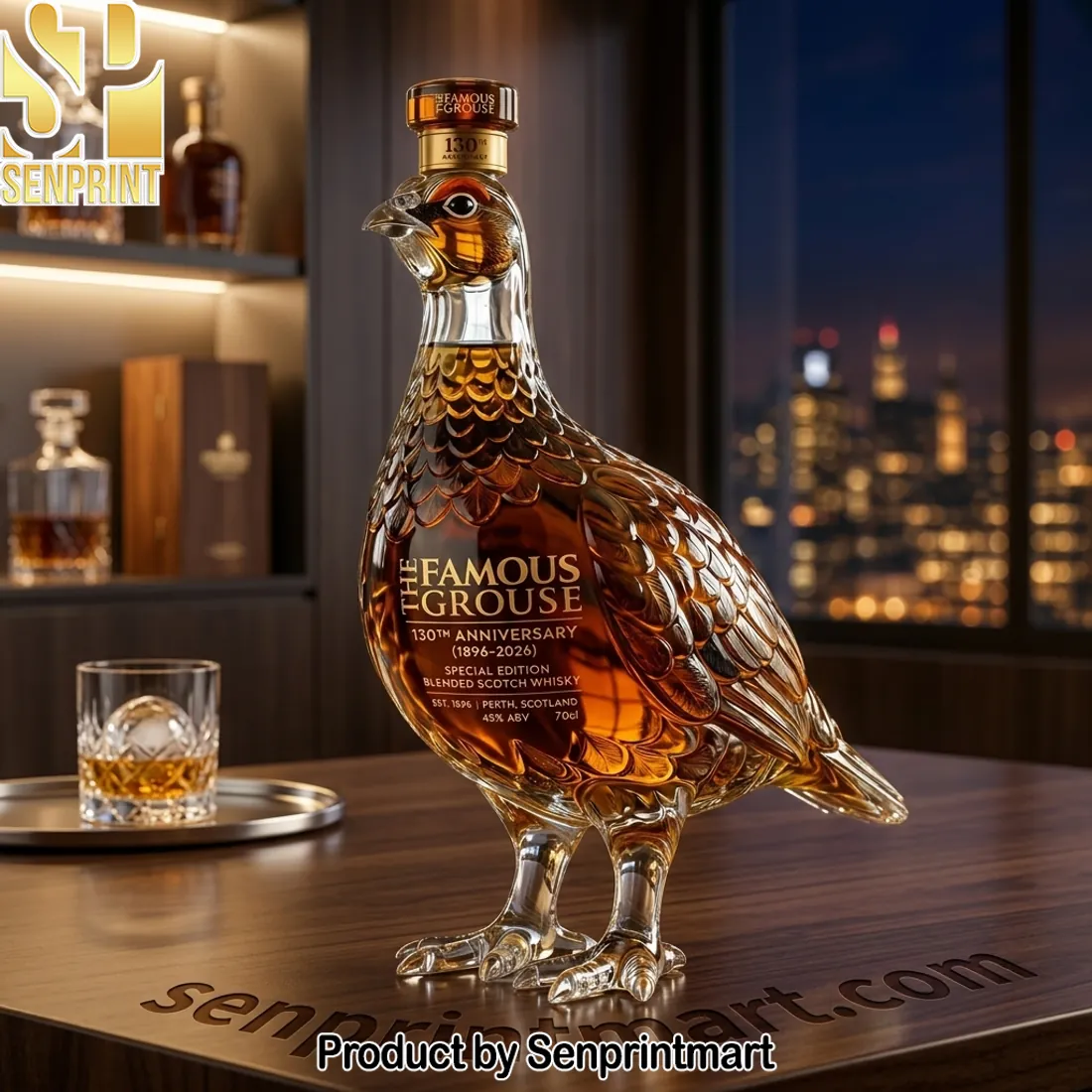 The Famous Grouse 130th Anniversary Special Edition Blended Scotch Whisky Bottle