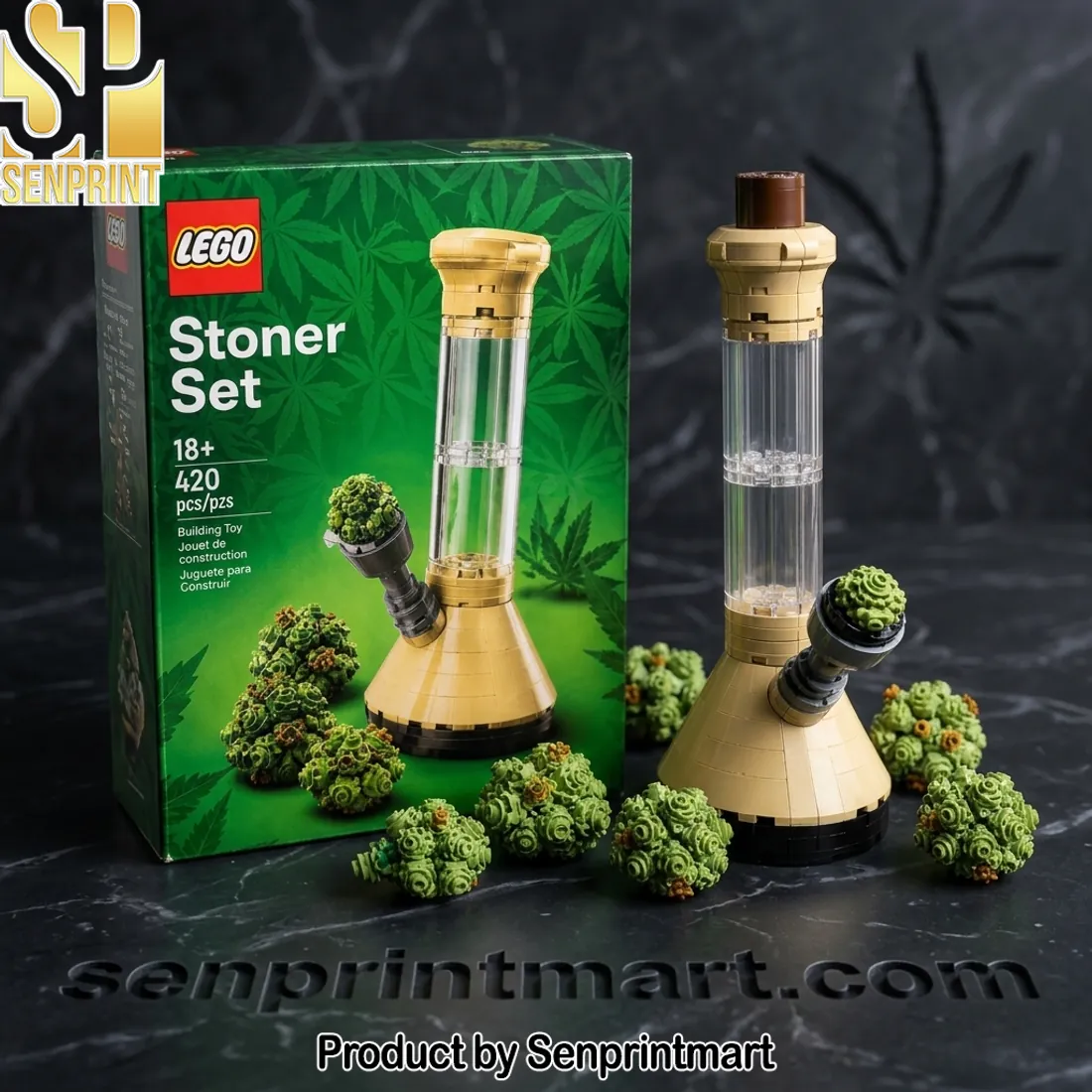 LEGO Stoner Set 18+ Adult 420 Piece Brick Building Set