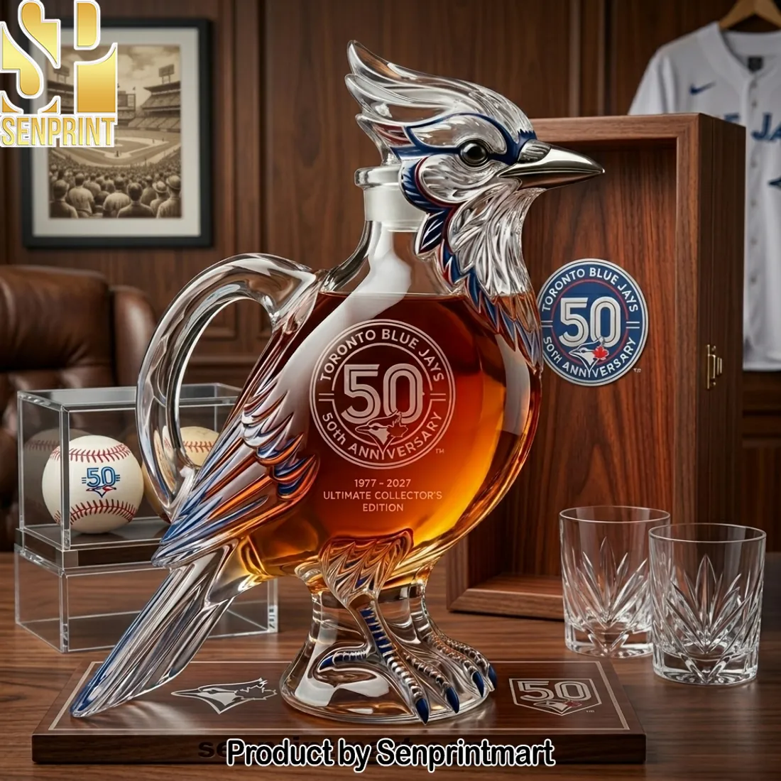 Toronto Blue Jays 50th Anniversary 1977-2027 Ultimate Collector's Edition Whiskey Decanter