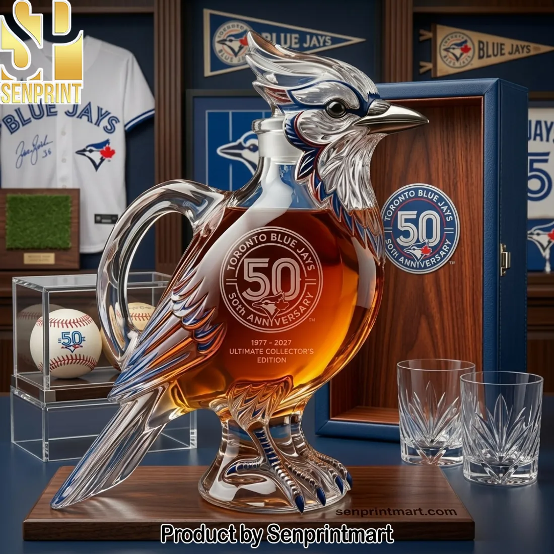 Toronto Blue Jays 50th Anniversary 1977-2027 Ultimate Collector’s Edition Whiskey Decanter