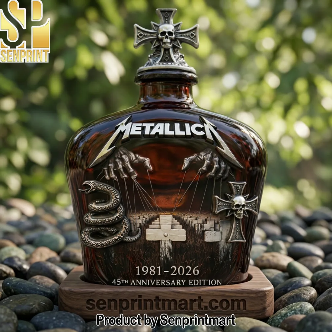 Metallica 45th Anniversary 1981-2026 Commemorative Whiskey Bottle