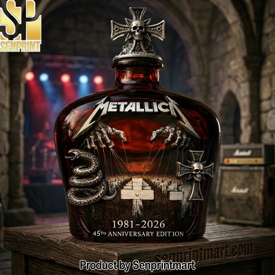 Metallica 45th Anniversary 1981-2026 Commemorative Whiskey Bottle