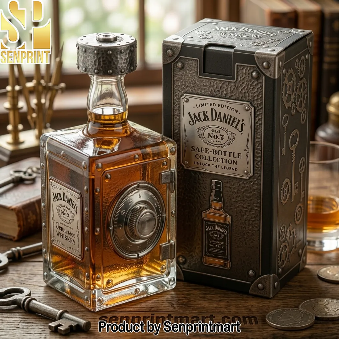 Jack Daniel's Limited Edition Old No. 7 Safe-Bottle Collection Whiskey Decanter