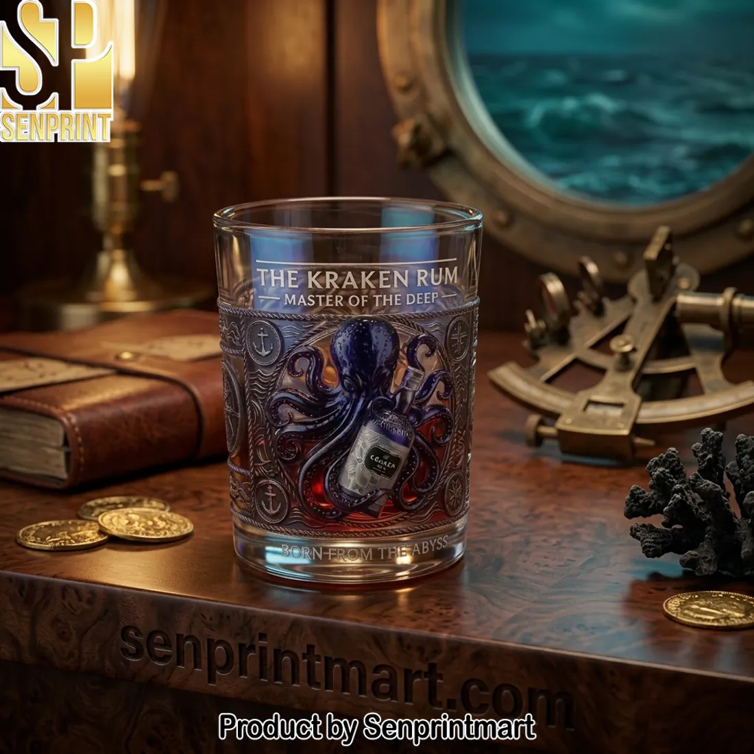 The Kraken Rum Master of the Deep 3D Design Whiskey Glass