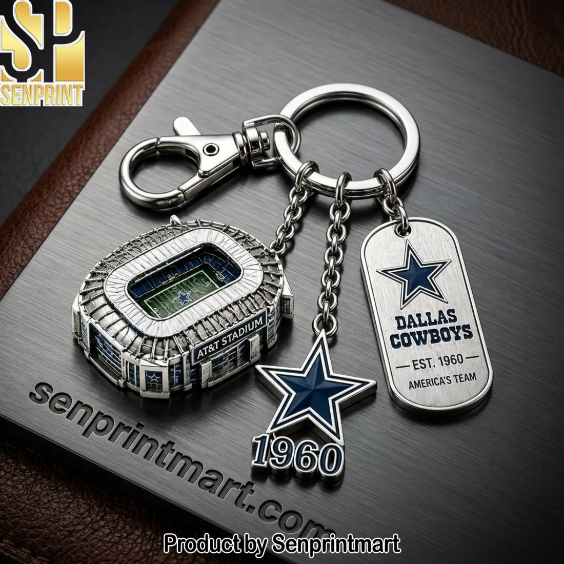 Dallas Cowboys AT&T Stadium Est 1960 Collectible Keychain