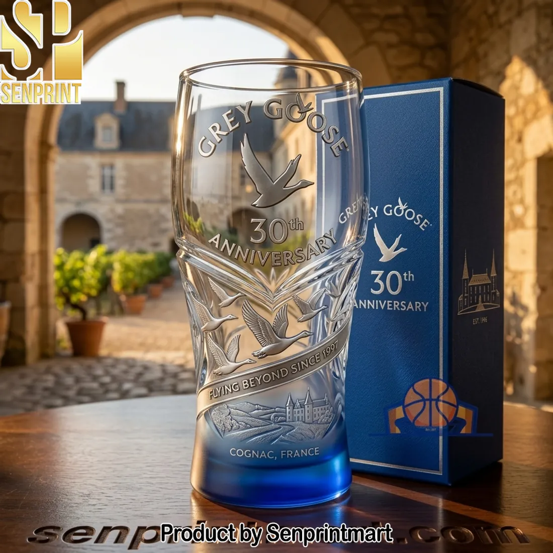 Grey Goose 30th Anniversary Commemorative Engraved Pint Glass