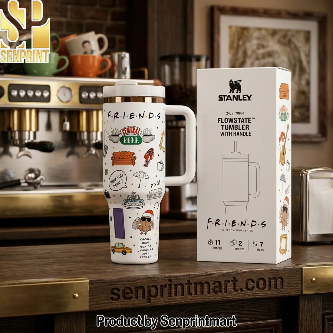 Stanley F.R.I.E.N.D.S Central Perk Flowstate Insulated Tumbler