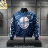 New York Giants Starter Black NYC Lights Legacy Bomber Jacket