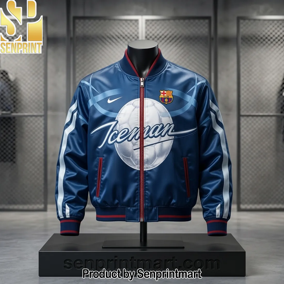 FC Barcelona Iceman Nike Football Bomber Jacket