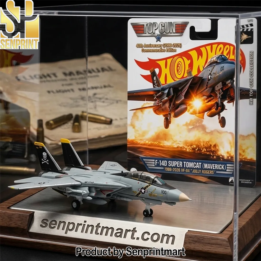 Hot Wheels Top Gun F-14D Super Tomcat Maverick Die-cast Model