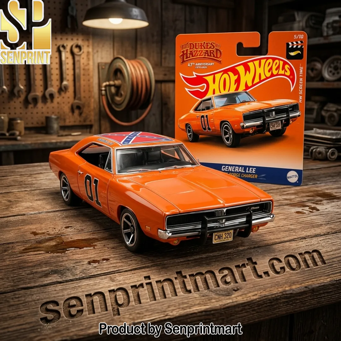 Hot Wheels The Dukes of Hazzard 47th Anniversary General Lee 1970 Dodge Charger Die Cast Car
