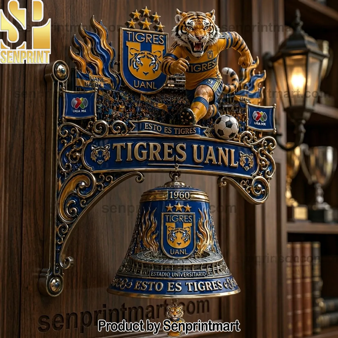 Tigres UANL 3D Esto Es Tigres Premium Decorative Wall Bell