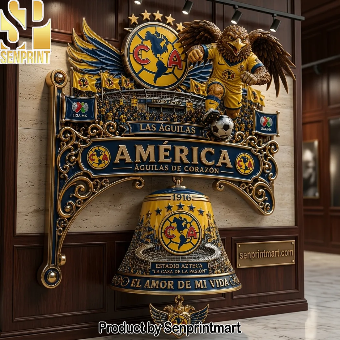 Club América Las Águilas 1916 Estadio Azteca Premium Wall Bell