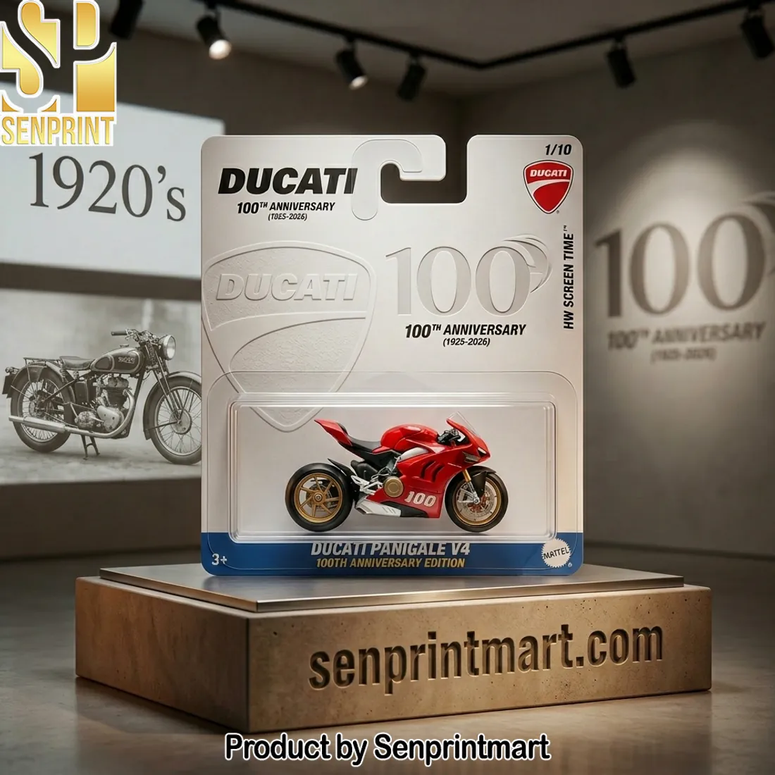 Hot Wheels Ducati Panigale V4 100th Anniversary Die-cast Motorcycle