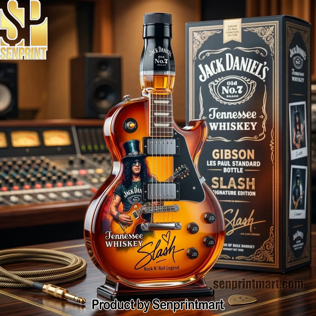 Jack Daniel’s Old No. 7 Slash Signature Gibson Les Paul Whiskey Bottle