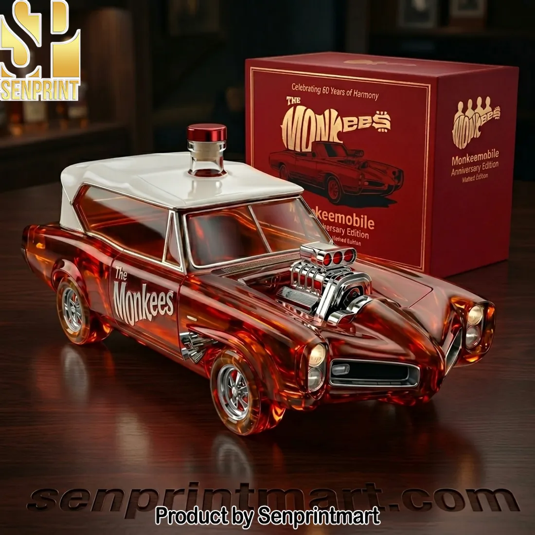 The Monkees Monkeemobile 60th Anniversary Limited Edition Whiskey Decanter