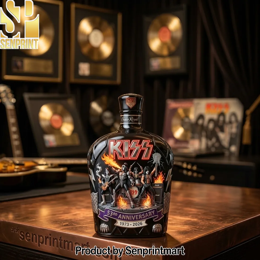 KISS Crown Royal 53rd Anniversary 1973-2026 Collectible Whiskey Bottle