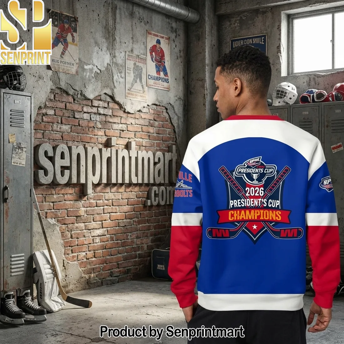 Evansville Thunderbolts President’s Cup 2026 SPHL Hockey Champions Commemorative Sweatshirt