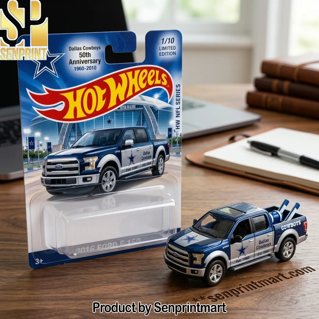 Dallas Cowboys 50th Anniversary Hot Wheels 2016 Ford F-150 Die-cast Car