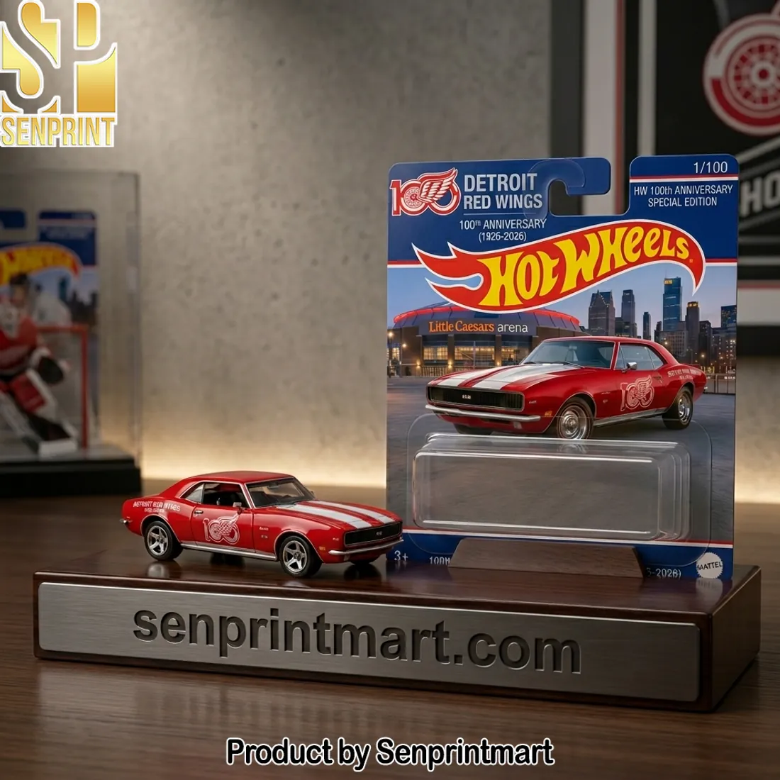 Detroit Red Wings 100th Anniversary Hot Wheels Car
