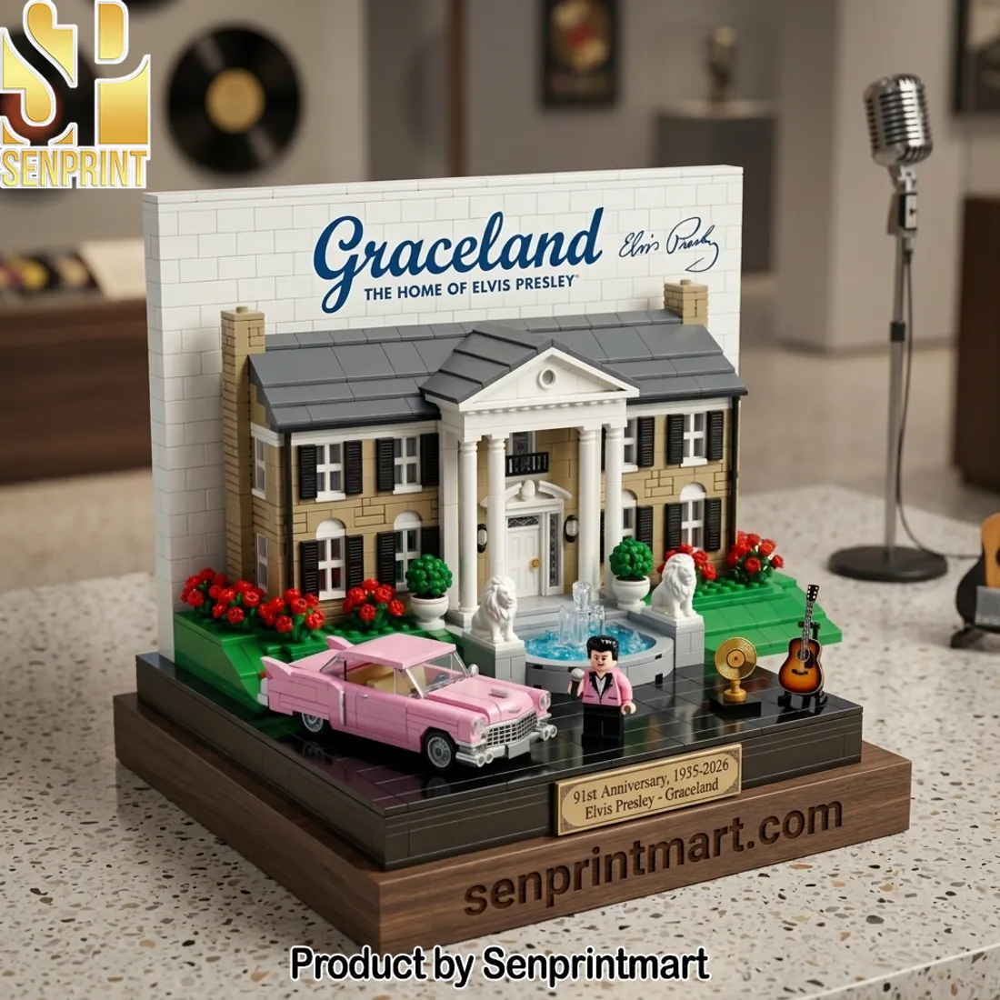 Elvis Presley Graceland 91st Anniversary Collector’s Edition Building Blocks Set
