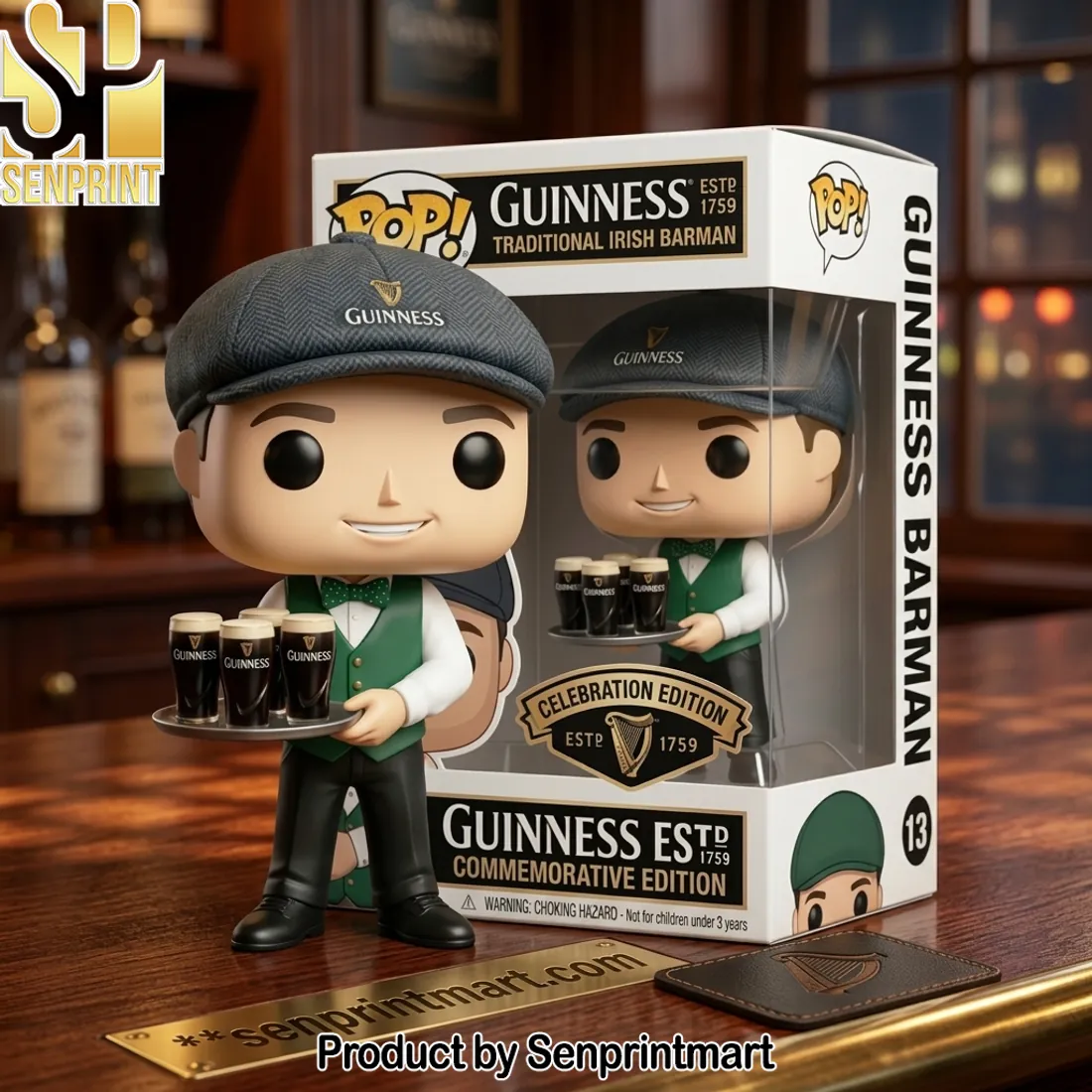 Guinness Traditional Irish Barman ESTD 1759 Celebration Pop! Figure
