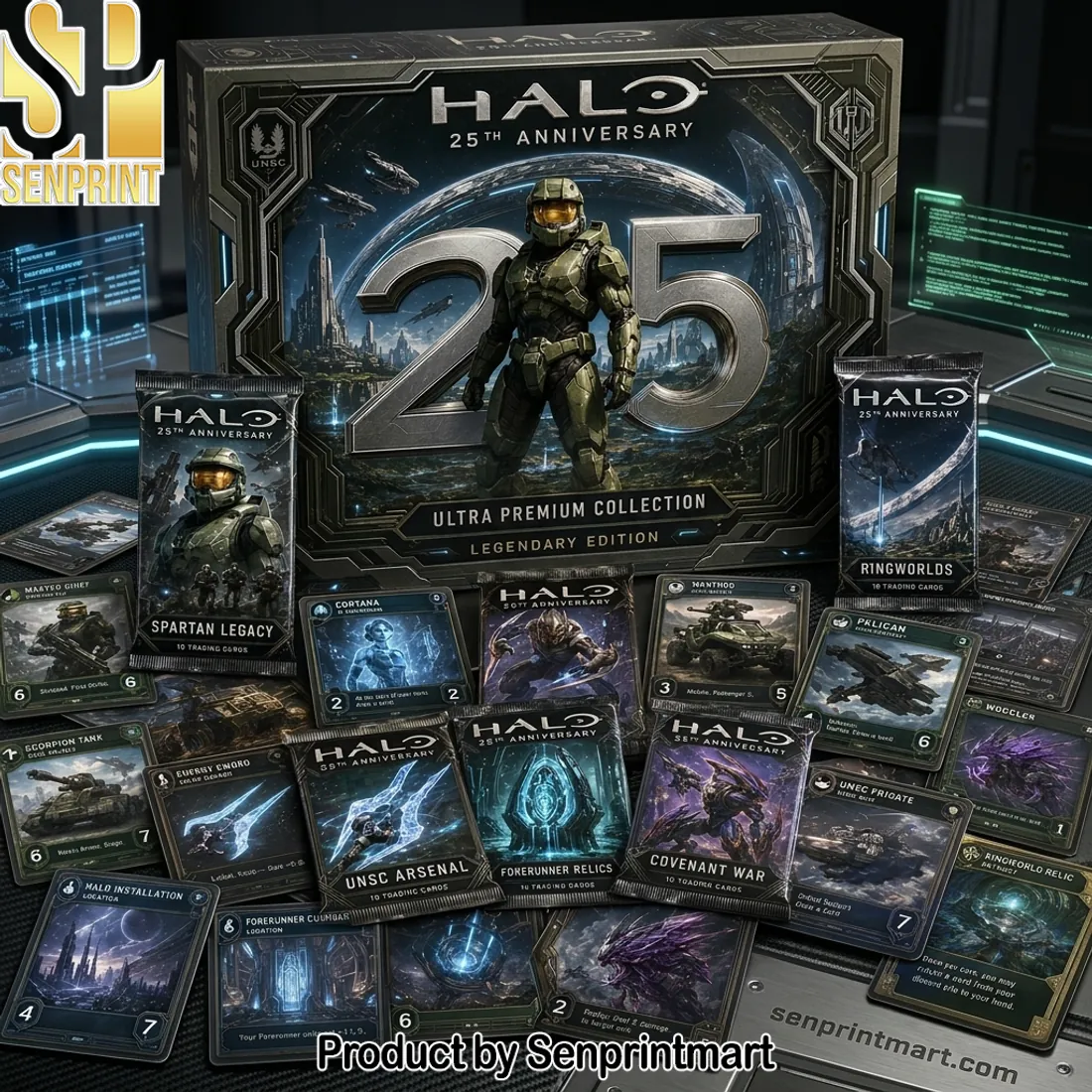 Halo 25th Anniversary Ultra Premium Collection Legendary Edition Trading Card Box Set