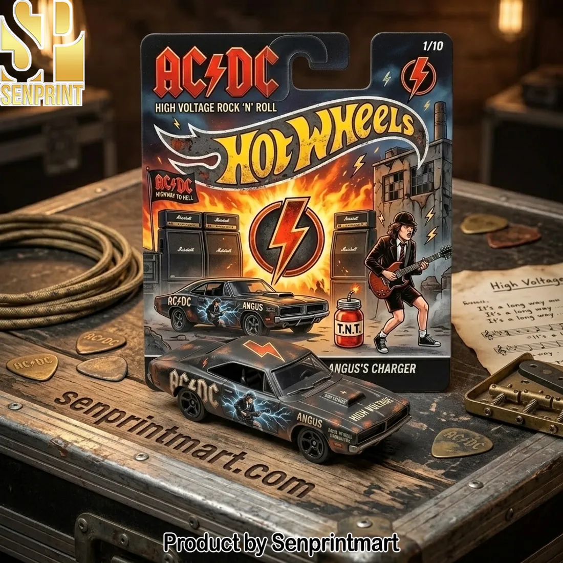 AC/DC Hot Wheels High Voltage Rock ‘N Roll Angus’s Charger Die-Cast Model