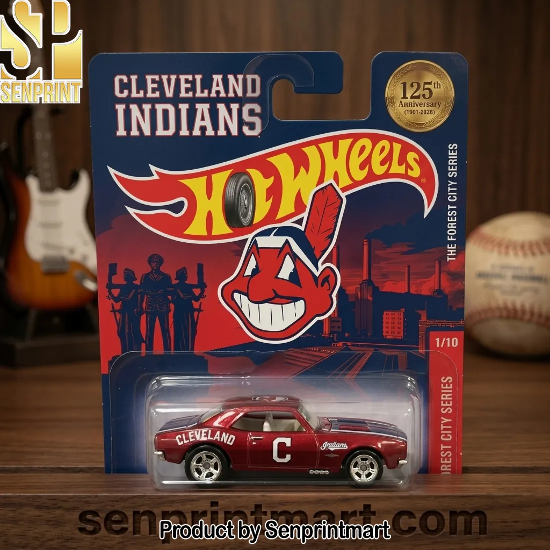Cleveland Indians Hot Wheels 125th Anniversary Forest City Series Die-Cast Car