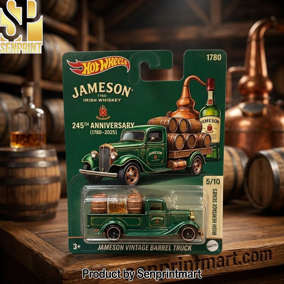 Hot Wheels Jameson 245th Anniversary Vintage Barrel Truck Die-Cast Model