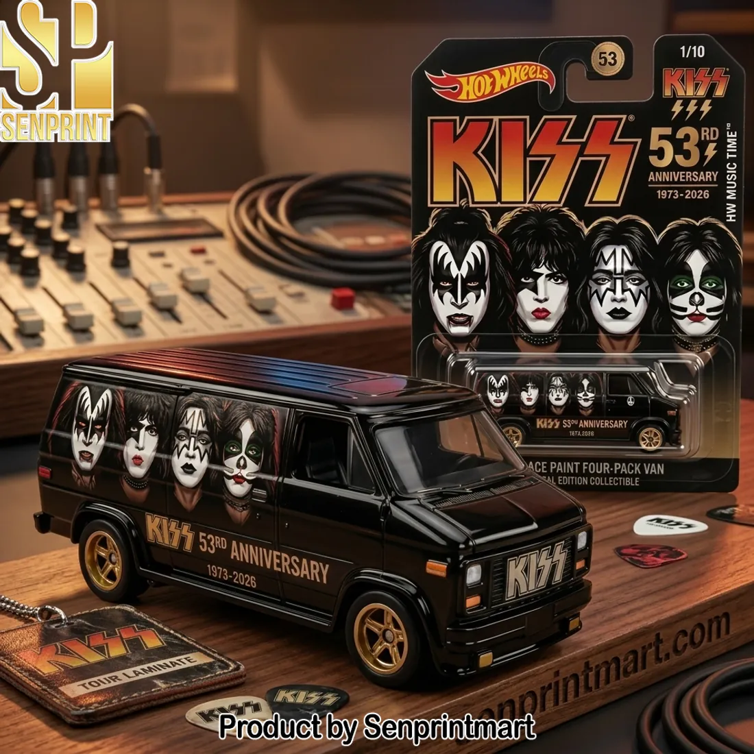 Hot Wheels KISS Band 53rd Anniversary Collectible Van
