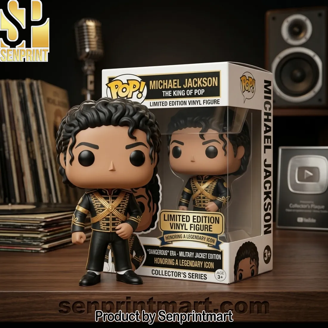 Michael Jackson King of Pop Dangerous Era Military Jacket Limited Edition Vinyl Figure