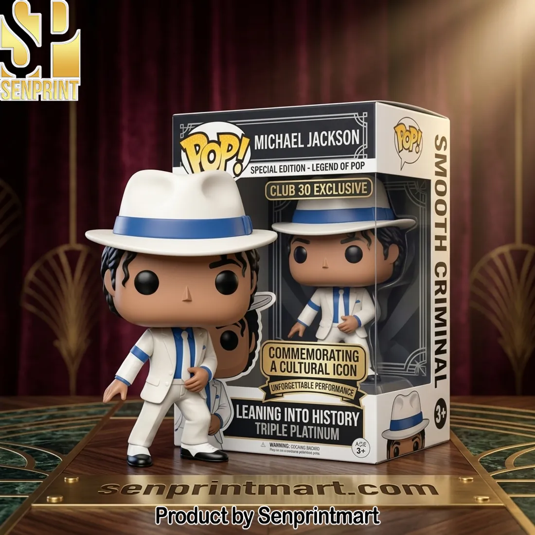 Michael Jackson Smooth Criminal Club 30 Exclusive Pop Figure